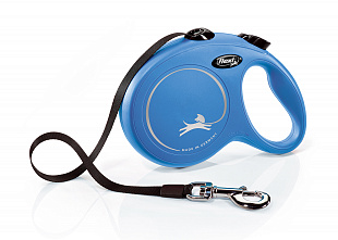Поводок-рулетка Flexi New Classik tape L 5m 50kg blue