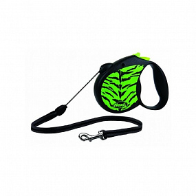Поводок-рулетка Flexi Safari cord M 5m 20kg green Tiger