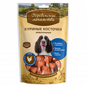 "Деревенские лакомства" Куриные косточки жевательные, 90г , шт