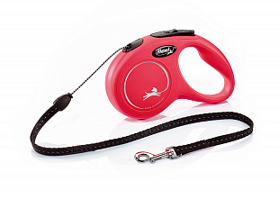 Поводок-рулетка Flexi New Classik cord S 5m 12kg red