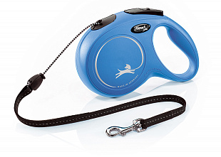 Поводок-рулетка Flexi New Classik cord M 8m 20kg blue