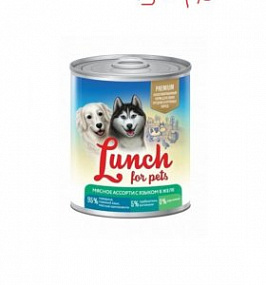 Petlunch 400 гр д/соб Мясное ассорти с языком, кусочки в желе (крышка ключ), шт