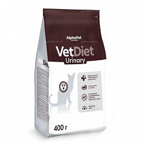 Сухой корм AlphaPet Vet Diet Urinary для взрослых кошек и котов 400 гр