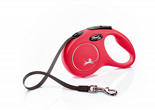 Поводок-рулетка Flexi New Classik tape S 5m 15kg red