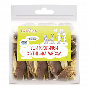 "DOG FEST" Уши кроличьи с утиным мясом, шт