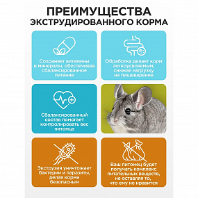 MIKIMEALS Complex Корм для шиншилл и дегу 500 гр