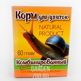 Petlunch корм повседневный для улиток Комбинированный, коробка 60 гр