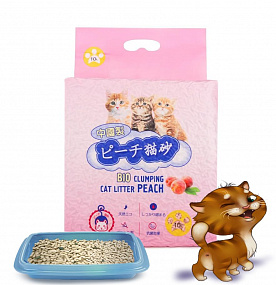 HAKASE AREKKUSU Тофу Персик 10л биоразлагаемый, шт