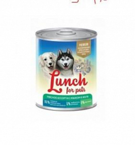 Petlunch 850 гр д/соб Мясное ассорти с языком,  в желе (к/л), шт