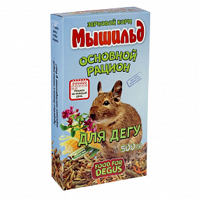 Зерновой корм для Дегу "Основной рацион" Мышильд ,коробка 500 гр.