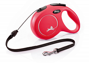 Поводок-рулетка Flexi New Classik cord M 8m 20kg red