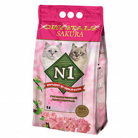 Наполнитель "N 1"  (силикагелевый) SAKURA 5 л.
