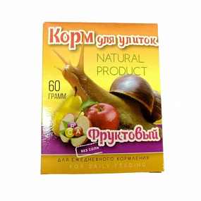 Petlunch корм для улиток Фруктовый, коробка 60 гр