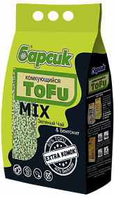Наполнитель "Барсик" TOFU Mix "Зеленый Чай & Бентонит" 4,54л, шт