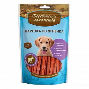 "Деревенские лакомства" Нарезка из ягненка для щенков, 90г (арт/, шт