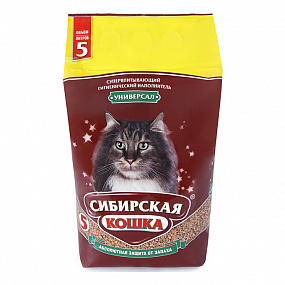 СИБИРСКАЯ КОШКА наполн. 5л Универсал (впитывающий) АКЦИЯ (3+1)