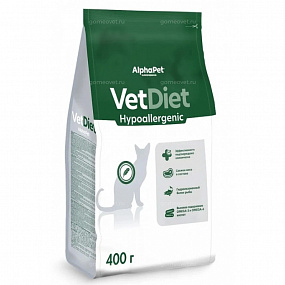 Сухой корм AlphaPet Vet Diet Hypoallergenic для взрослых кошек и котов 400 гр