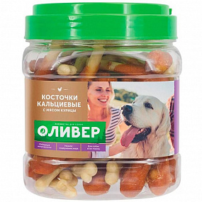ОЛИВЕР Косточки кальциевые с мясом курицы, 750г, шт