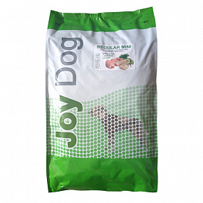 REGULAR MINI (12 КГ) ПОЛНОРАЦИОННЫЙ СУХОЙ КОРМ JOY DOG ДЛЯ МЕЛКИХ ПОРОД СОБАК С ИНДЕЙКОЙ И РЫБОЙ