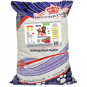 МИНИ, корм ПЭ natural Империал для собак мелких пород с говяд, фас 10 кг