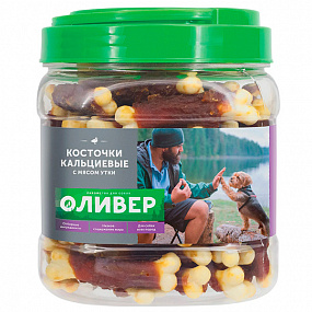 "ОЛИВЕР" Косточки кальциевые с мясом утки 750 гр (Н), шт