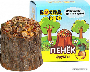 БОСПА ЭКО Лакомство для грызунов ПЕНЕК фрукты, 80 гр