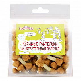 "DOG FEST" Куриные гантельки на жевательной палочке, шт
