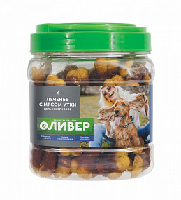 ОЛИВЕР Печенье с мясом утки цельнозерновое, 750г, шт