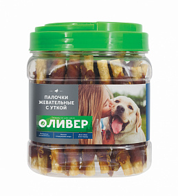 ОЛИВЕР Палочки жевательные с уткой, 750г, шт