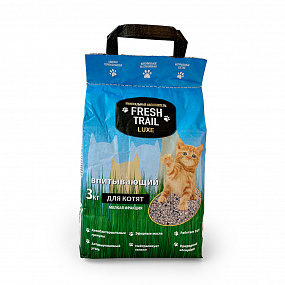 Наполнитель минеральный Fresh Trail LUXE 3 кг впитывающий для котят, шт
