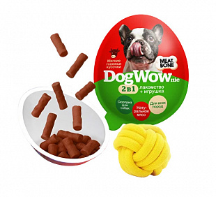 "MEAT BONE” Яйцо с сюрпризом для собак 2в1 DOGWOWnie “Лакомство +игрушка”